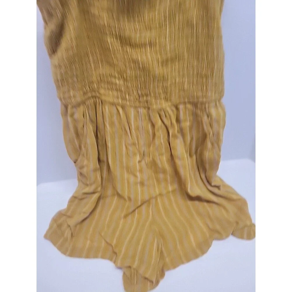 American Eagle Outfitters Linen Summer‎ Beach Striped Halter Romper Sz M
